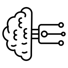 Artificial Intelligence Brain Circuit Illustration