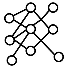 Network Connection Diagram with Colorful Nodes