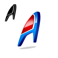 3D A Logo