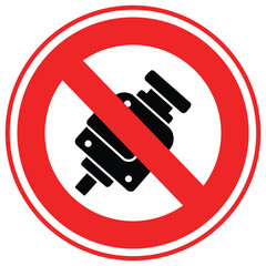 No Vape Device Vector Icon which can easily modify or edit