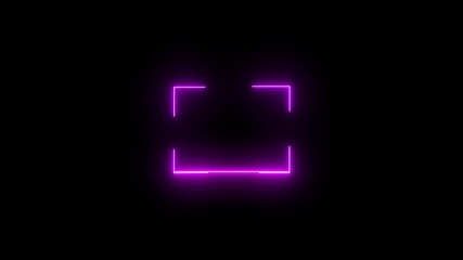 A neon scanner icon animates with a glowing, sweeping light across a barcode . scanner icon animation isolated scanner neon shine icon animation. - Powered by Adobe