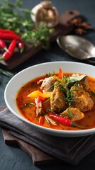 Fototapeta premium Liberian Pepper Soup with Spices Food Still Life 