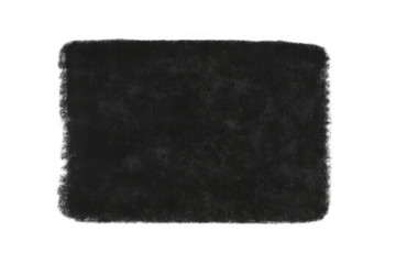 Dark chalkboard rectangular surface with rough texture and blank space for text on transparent background