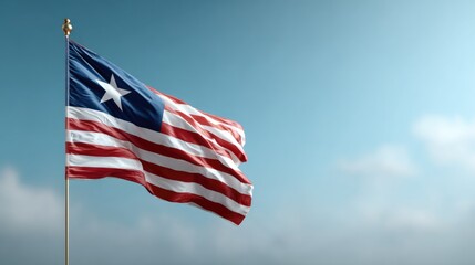 Fototapeta premium Red White Blue Star Flag PNG Photo 