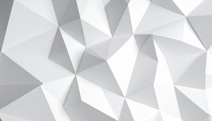 Fototapeta premium Geometric pattern of white 3D triangles creates abstract and modern background