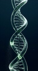 Glowing DNA helix structure, science technology concept background