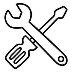 Hand-drawn doodle settings icon on a white background.