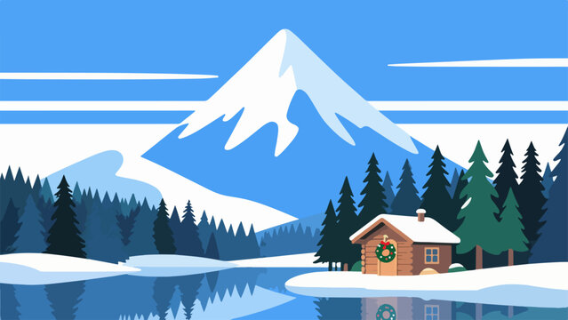 Alpine Noel: Cozy Cabin Reflections
