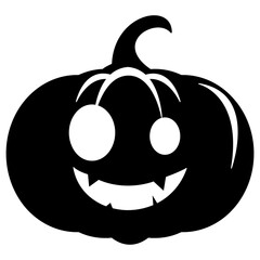 Minimalist Pumpkin Face Vector � One Eye & Round Cheeks
