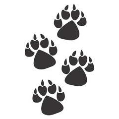 Fototapeta premium Animal Paw Prints Vector � Black Tracks for Halloween or Pets