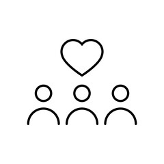 Volunteer icon vector. Community service  illustration sign. helping symbol. donation logo.