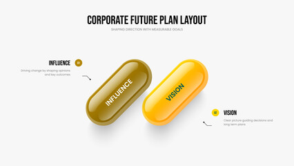 Modern Portfolio 2 Option Infographic Frame Template. Investor Showcase Two Element Diagram Slide Layout. Project Strategy Slideshow Design Vector Illustration.