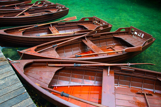 Plitvice Lakes National Park - UNESCO World Heritage Centre.Summer view of beautiful waterfalls in Plitvice Lakes National Park, Croatia