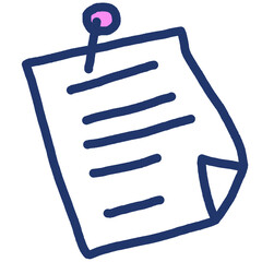 Cute illustration document icon