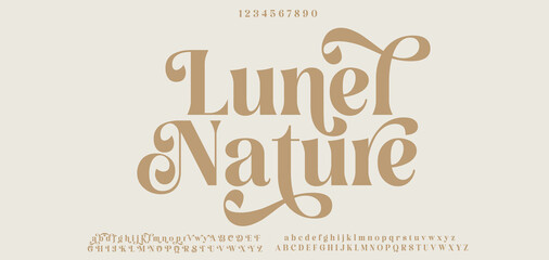 Luxury alphabet letters font. Typography elegant wedding classic lettering serif fonts decorative vintage retro. vector illustration