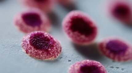 Enticingly abstract, rose-hued microfiber art evokes Microcosmos Day with its delicate cellular embrace and cosmic tapestry whispers