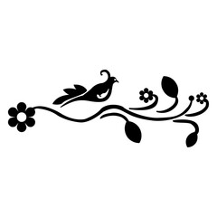 Decorative Flower Ornament Border Frame