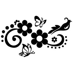 Decorative Flower Ornament Border Frame