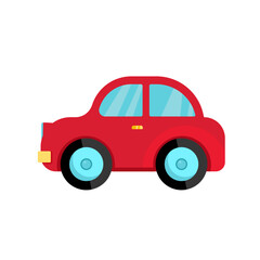 Red cartoon car vector illustration