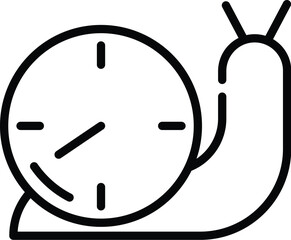 slow in outline style