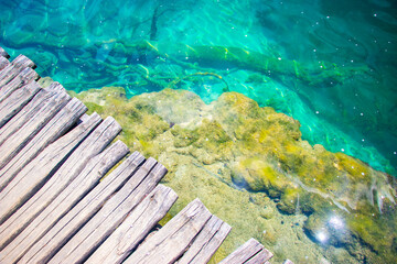 Plitvice Lakes National Park - UNESCO World Heritage Centre.Summer view of beautiful waterfalls in Plitvice Lakes National Park, Croatia
