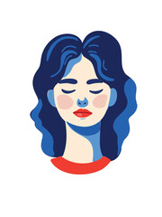 vector illustration strong woman symbol