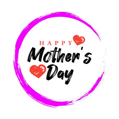 mother and Dauther hand holding vector art pink colour and purple gradient art for mothers day.

