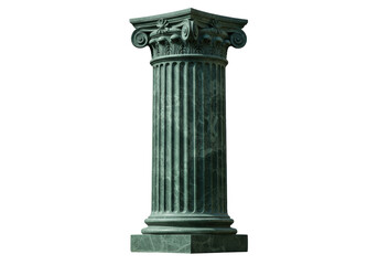 Isolated Ionic Order Column, Architectural Element – Ancient Classical Building Structure