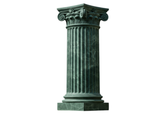 Isolated Ionic Order Column, Architectural Element – Ancient Classical Building Structure