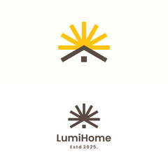 Modern LumiHome logo ideal for real estate, construction, or development. Simple, elegant design for strong brand identity.