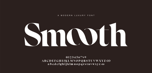 Elegant alphabet beauty logo font. Classic beautiful Modern luxury Serif Letter Minimal Fashion. Typography decoration logotype fonts, wedding, logos. vector illustration