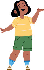 Smiling Girl in Casual Outfit