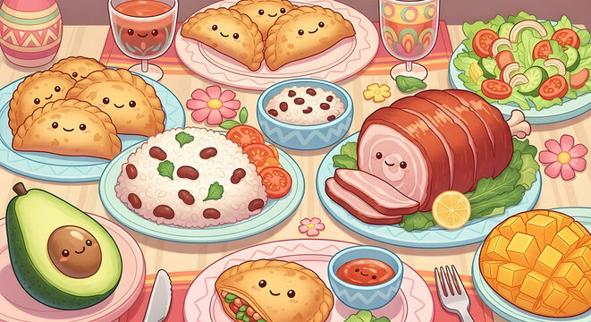 Latino  Holiday Spread