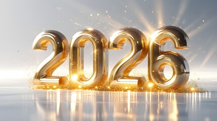 Golden 2026 new year celebration