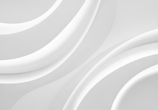 Abstract flowing white fabric white background - Powered by Adobe