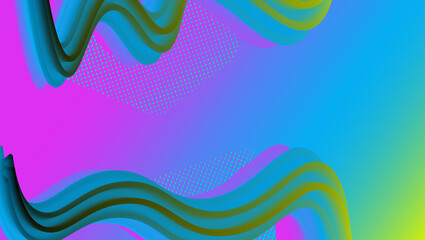 3D abstract colorful fluid shape background