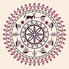 Traditional Textile Pattern Set Vector