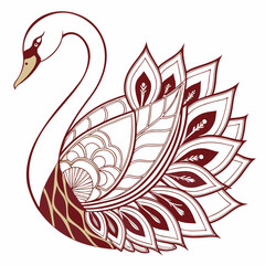 Celestial Bird Flowing Feather Graphic