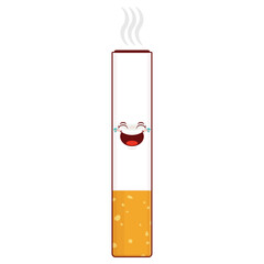 Cigarette laughing face cartoon cute