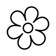 Flower Outline Icon Vector for Nature and Botanical Design