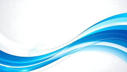 Flowing blue, abstract wavy vector background on white, with subtle gradients and textures suggesting water or motion
