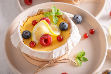Tasty lemon curd flavored with vanilla and lemon.