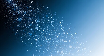 Fototapeta premium Abstract Blue Sparkle Background with Bokeh Lights for Festive Celebrations.