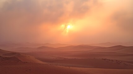Fototapeta premium smoke clouds with desert landscape background