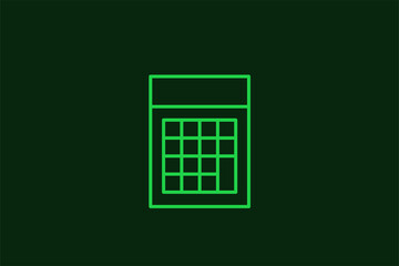 calculator illustration in flat style design. Vector illustration.	
