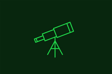 spyglass illustration in flat style design. Vector illustration.	