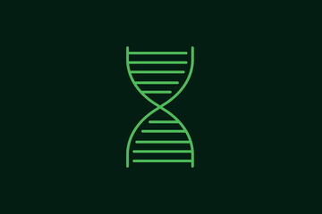 DNA illustration in flat style design. Vector illustration.	
