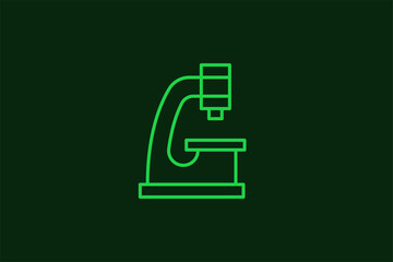 microscope illustration in flat style design. Vector illustration.	
