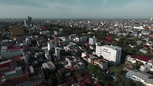 Aerial View of Makassar Cityscape, South Sulawesi, Indonesia