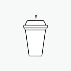 takeaway coffee cup icon editable stroke template